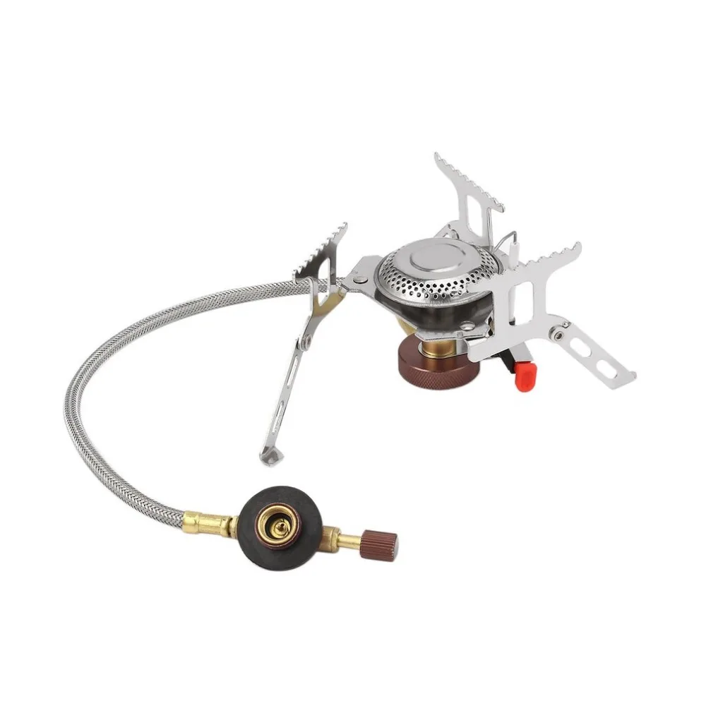 Putdoors Camping Hiking 1pcs Cookout Portable Gas Stove Furnace Split folding bracket Cookware Kitchen Tool+ Bag