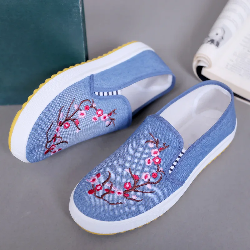 

Spring Breathable New Style Canvas WOMEN'S Casual Shoes Running Shoes Anti-slip Soft-Sole Mom Shoes Flat Pregnant Women Driving