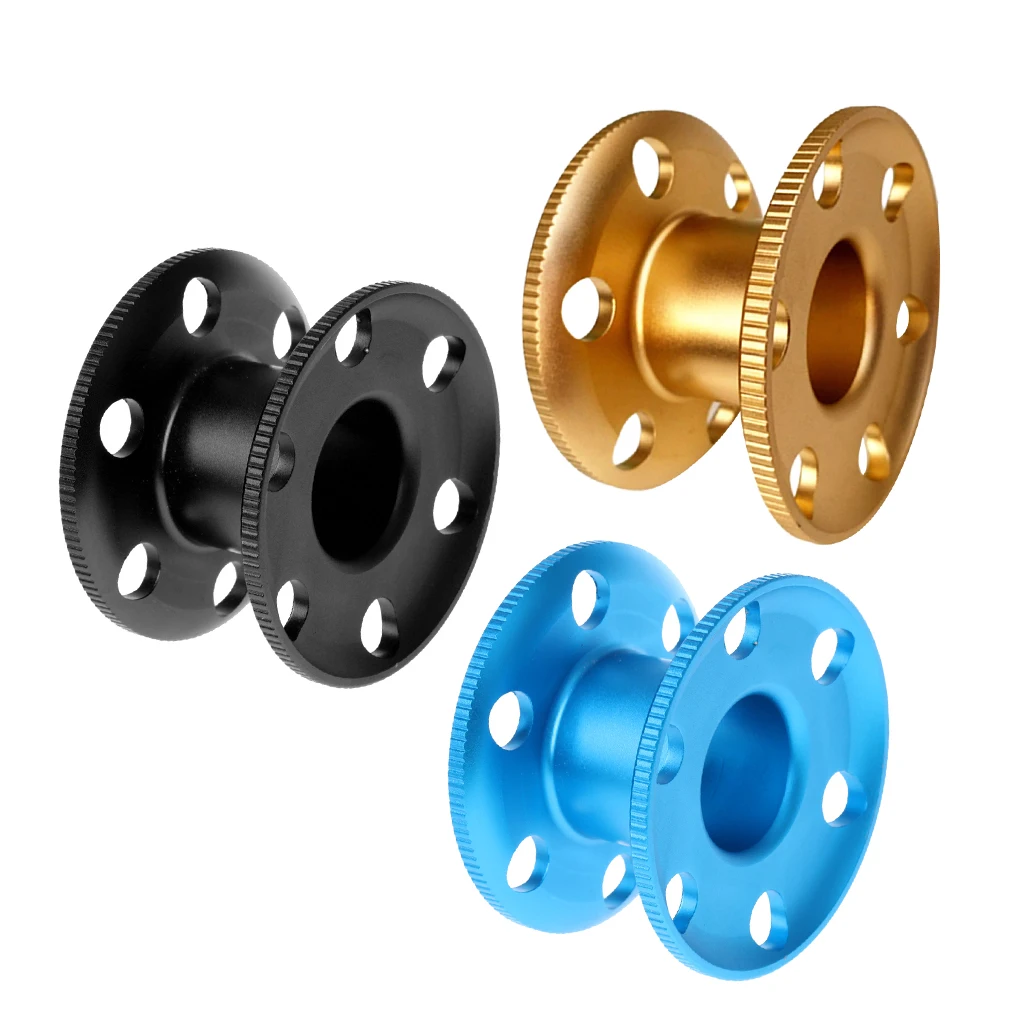 

3-Pack Dive Reel Finger Spool Gear Tool for Scuba Snorkeling Diving (Black Blue Gold)