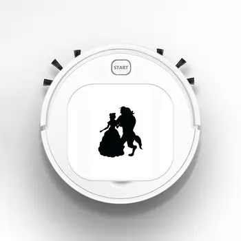 

1800Pa USB Smart Robot Rechargeable 3 in 1 Auto Smart Robot Strong Suction Sweeper Vacuum Cleaners Beauty And The Beast Dancing