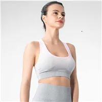Gradient Yoga Bra Vest Sportswear Push Up Sports Bra Top Padded Training Workout Active Jogger Women Fitness Brassiere Gym Bra