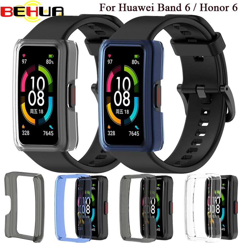 TPU Protective Case For Huawei Band 6 Screen Protectors Cover Honor Smartwatch Cases Frame Bumper Shell Accessories |