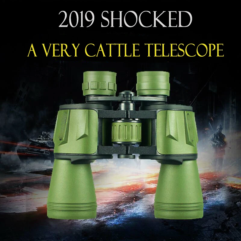 Anti-fog Telescope 20x50 Binocular Non-slip Large Eyepiece HD Telescope Low-light Night Vision Outdoor Hunting Tourism Binocular