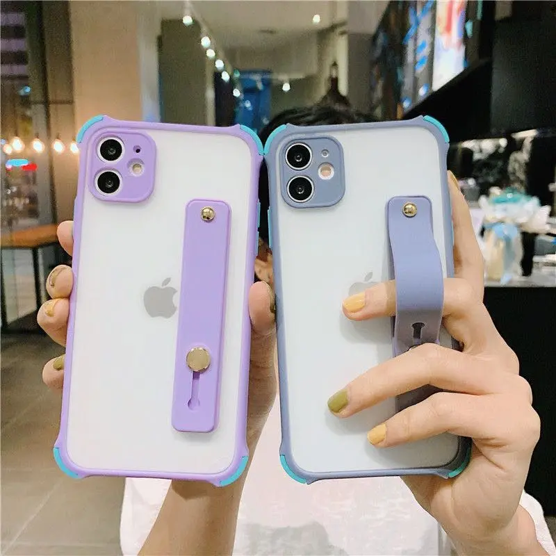 Роскошный противоударный чехол с ремешком на руку для Huawei P30 P40 Mate 20 30 Honor 9A 9S 9C Lite Pro