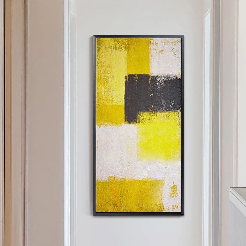 

Abstract Canvas Painting Poster and Print Nordic Living Room Bedroom Yellow Fashion Design Art Wall Large Picture Home Decor Art