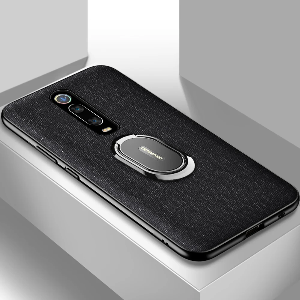 Противоударный чехол для Red mi K30 K20, задний Чехол для Red mi Note 8T 8 для Xiaomi mi 9T Note 10 PRo, магнитный автомобильный держатель, тканевый чехол
