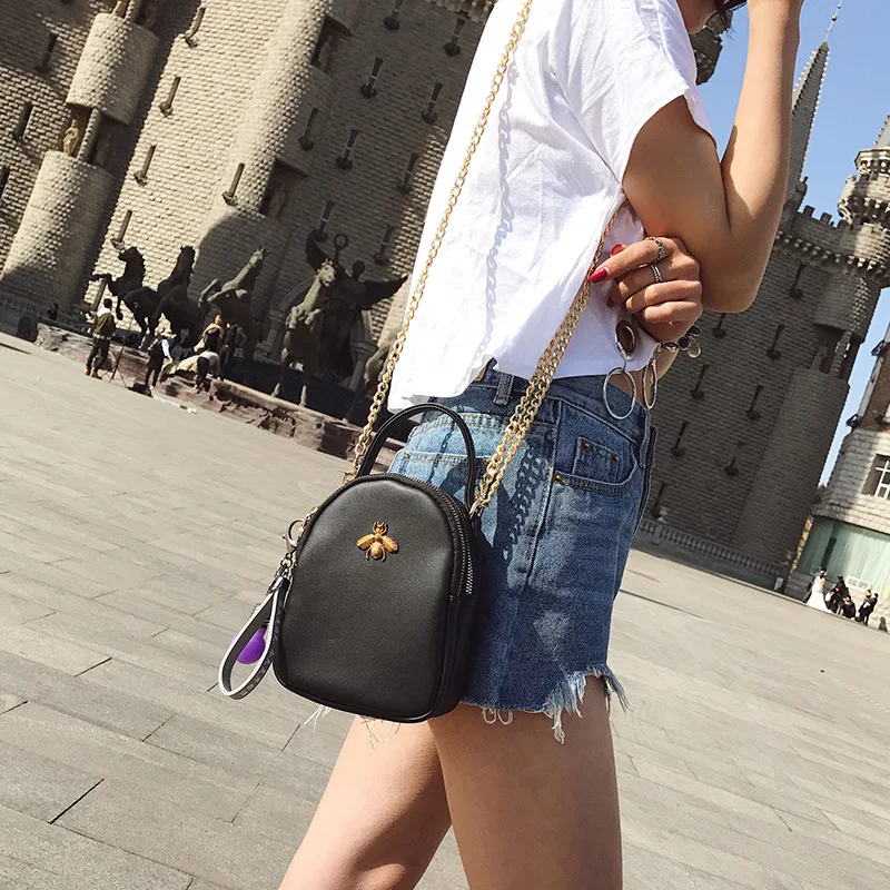 

Hot Selling Summer Bag New Style Mobile Phone Bag Bees Chain Shoulder Handbag Chain Bag
