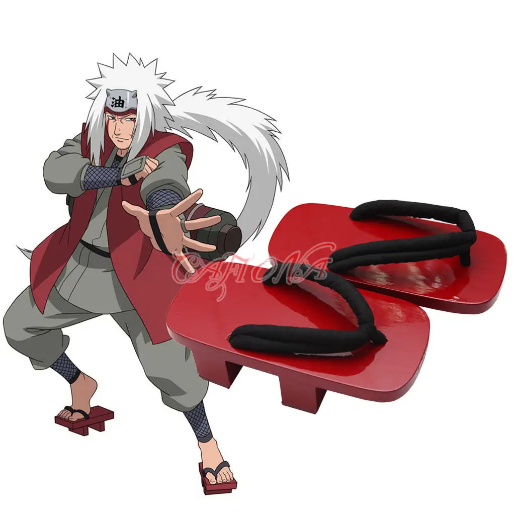 Популярные туфли в стиле аниме красные Сабо Наруто джираия карнавальный костюм