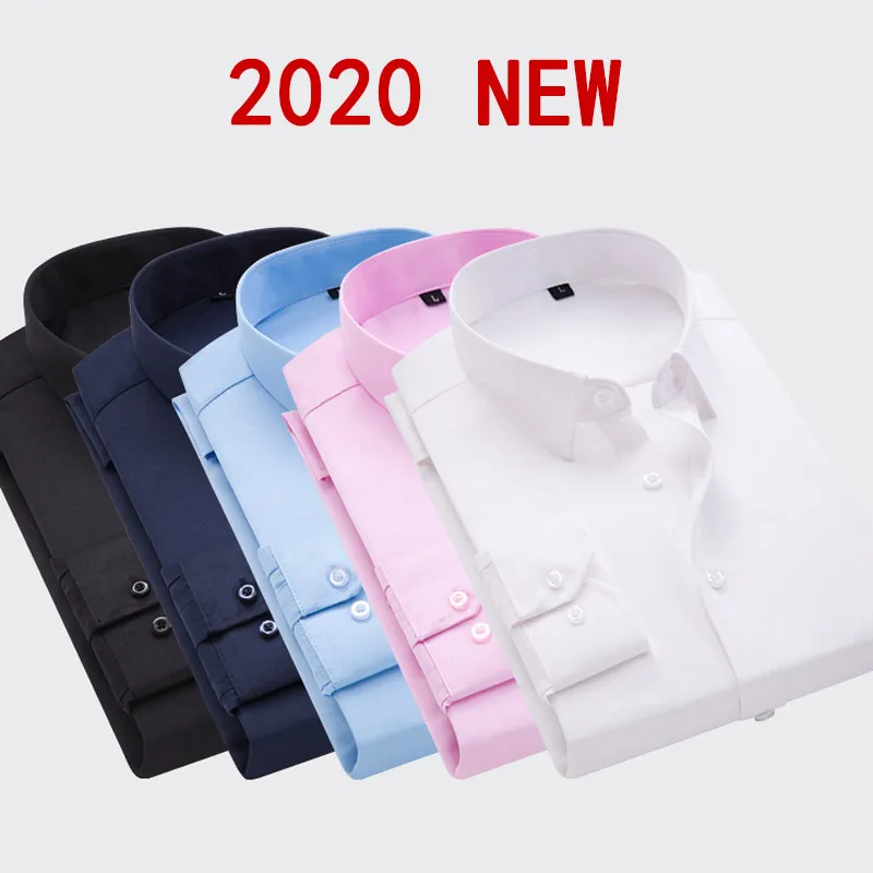 Long Sleeve Shirt for Men Spring Autumn Fashion Designer High Quality Solid Non Iron Slim Fit Business Social Formal Shirts Long Sleeve Shirt for Men Spring Autumn Fashion Designer High Quality Solid Non Iron Slim Fit Business Social Formal Shirts