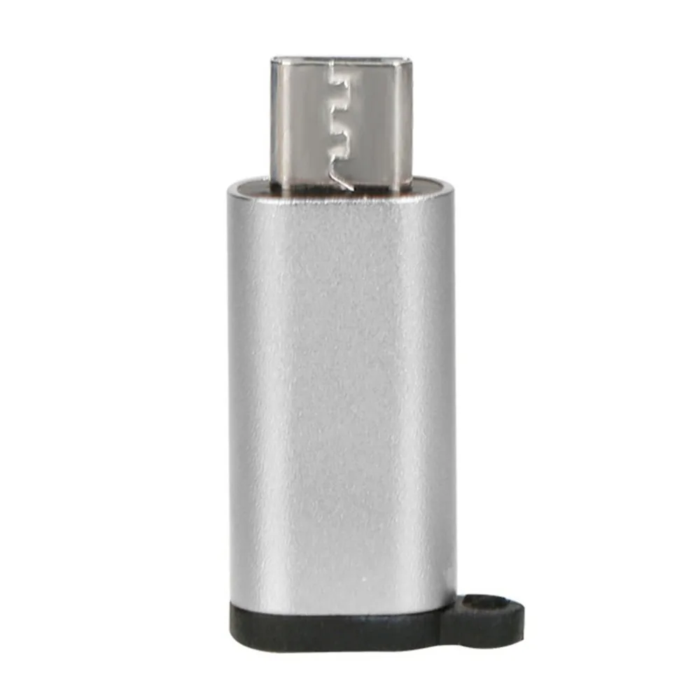 Мини Портативный алюминиевый USB-C к Micro USB адаптер с брелоком анти-потеря usb тип-c к Micro USB соединитель преобразования