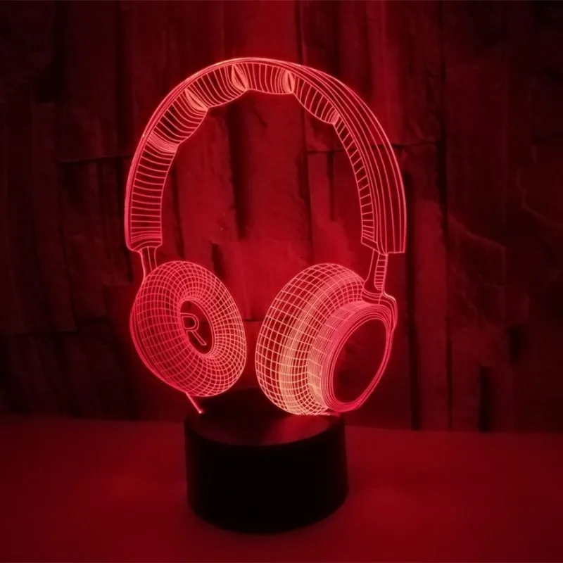 Colorful Touch 3d Lamp Illusion Led Night Light USB Table Lamp for Children Baby Kids Gift Bedside Bedroom Headphone 3D Lamp