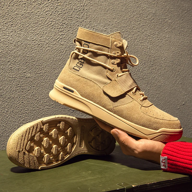 

2019 New Men Boots Winter Casual Genuine Leather Boots Comfortable Working Boots Soft Lace Up Boots Desert Boots  