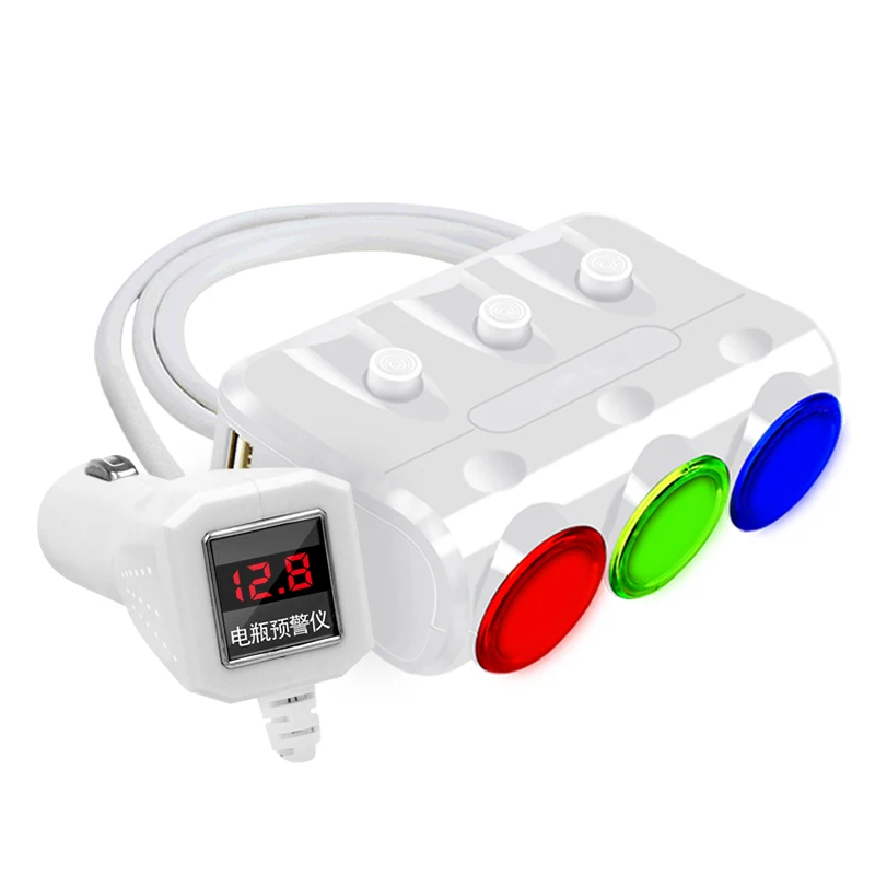 

Dual USB Port 5V 3.1A Fast Car Charger 3 Slot Socket Adapter Plug 12V-24V Universal Quick Charging For Phone Tablet