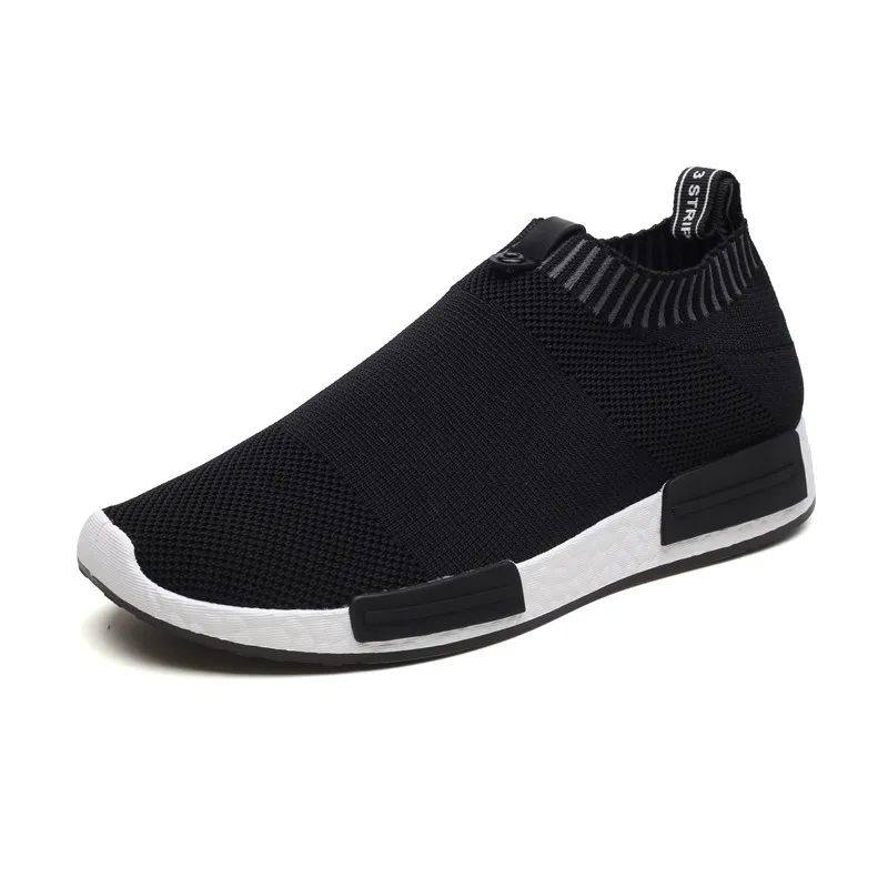 Summer Men Shoes Solid Slip On Comfortable Casual Shoes Men Black White Light Weight Sneakers Shoes