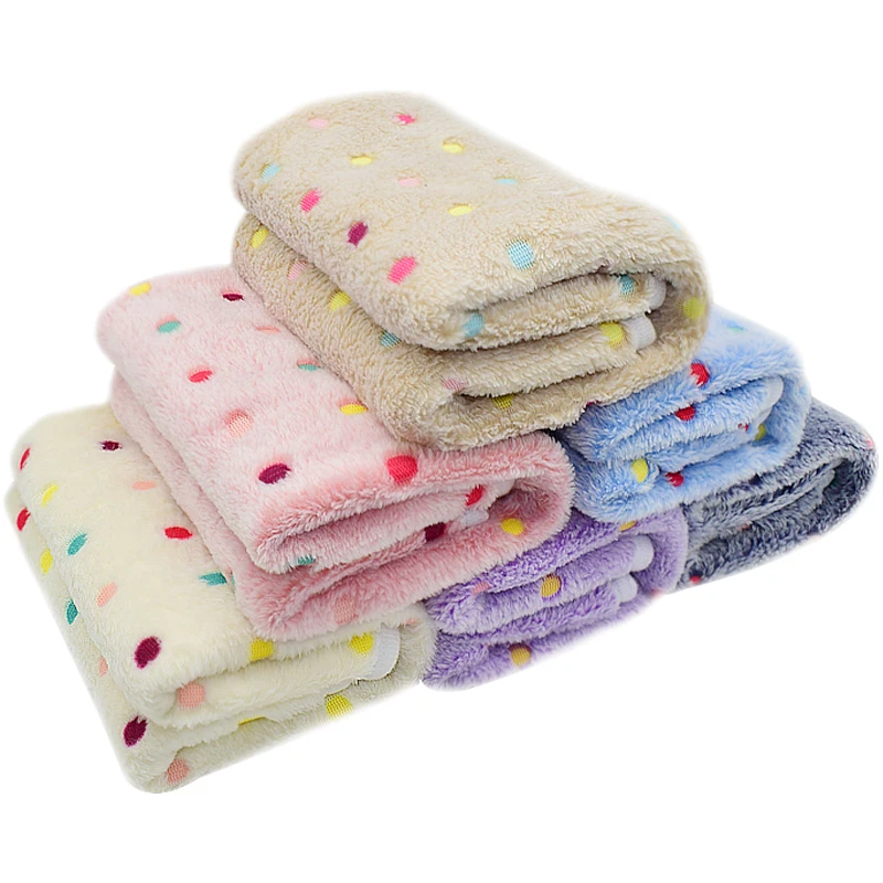 Cat Dog Bed Blanket Soft Fleece Cushion Winter Warm Dot Print Pet Cat Dog Cover For Small Medium Large Dogs Mat pet bed,pet blanket