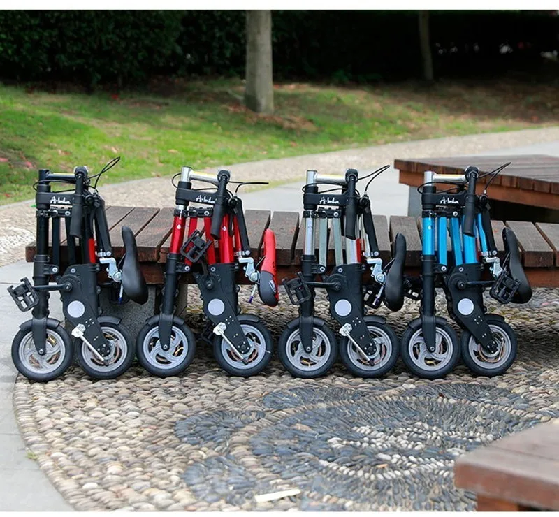 City Elf Bike 8 / 10 Inch Aluminum Alloy Ultra Light Mini Folding Bicycle Shopping Subway Travel Portable Pocket Unisex Cyclling