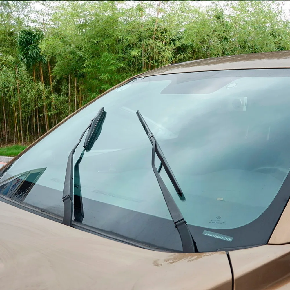 Щетки стеклоочистителя лобового стекла 1 Пара Автомобильные передние оконные балки Bracketless стеклоочистители для типа автомобиля 2008-2013