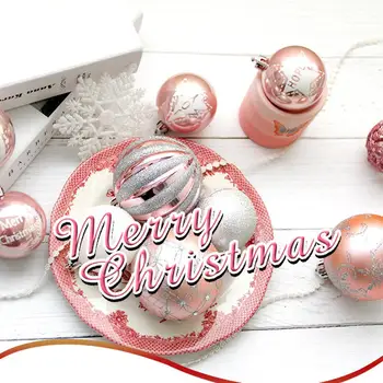 

8CM 4 PCS Shatterproof Christmas Tree Pendants Large Hanging Ball Ornaments Christmas Tree Ornate Ornaments