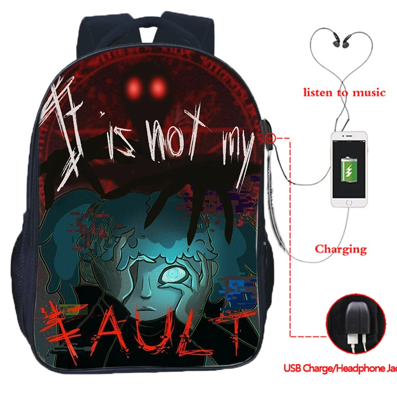 Sally Face USB многофункциональная сумка молодежный рюкзак для ноутбука хип-хоп повседневный рюкзак для путешествий 16 дюймов