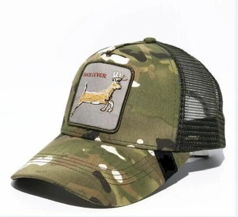 Новая бейсболка кепка-тракер бейсболка Регулируемая Новая серия животных вышивка BUCKFEVER