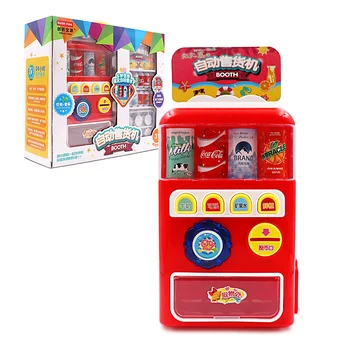 

Children Pretend Coin Vending Machine Toy Games Toys Girl Play House 26Pcs Simulation Automatic Drink Vending Machine Toy Gifts