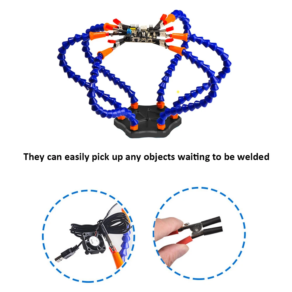 

New Multifunctional Soldering Helping Hands with 6pcs Flexible Arms for Circuit Board Welding Auxiliary Tools soldering station