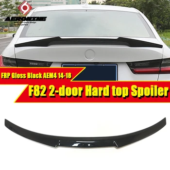 

F82 M4 Spoiler Wing Tail Rear Trunk Duckbill M4 Look FRP Gloss Black Add on Style No Drill Fits For BMW 2 doors hard top 14-18