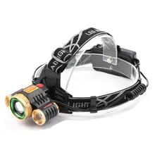 Головной свет RJ-3000 авиационный Головной фонарь 3T6 основной налобный фонарь с тремя головками затемняющий рыболовный светодиодный фонарь с поперечным зумом
