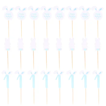 

24Pcs Lovely Crystal Bunny Rabbit Cupcake Topper Cake Decoration Girls Boys Birthday Bday Wedding Party Supplies Glitter Cake Pi