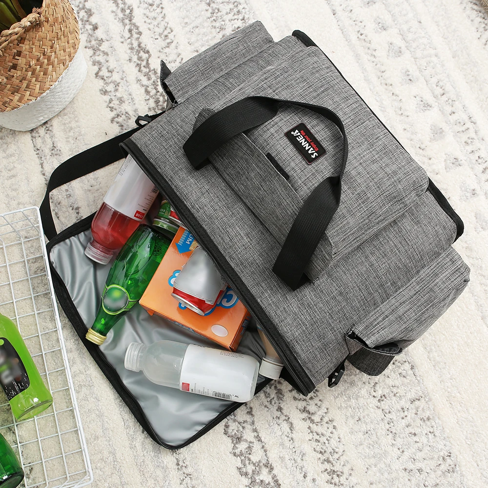 23L сумка-холодильник для ланча, сумка Bento, уличная изолированная сумка, сумка для кемпинга, барбекю, пикника, еды, свежести, сумка-холодильник для продуктов