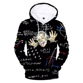 

Albert Einstein Hoodie 3D Poster Printed Figure Einstein Sweatshirt Men/Women Teens Physicist Mathematician Scientist Genius Top