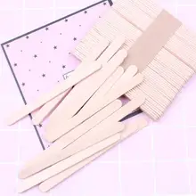 50PCS Natürliche Holz Handwerk Sticks Eis-sticks Holz Rühren Stick für Eis DIY Handwerk Kreative Designs(China)