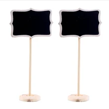 2 pçs/lote clássico mini blackboard clipe na mensagem de madeira pequeno quadro para festa de casamento buffets mesa escola suprimentos