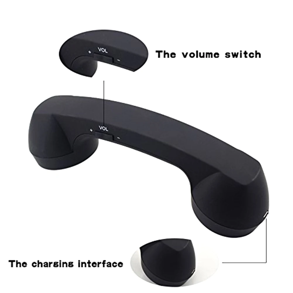 Home Bluetooth Wireless Mobile Phone Comfortable Call Radiation Proof Durable Accessories Headphones Telephone Handset ABS Retro