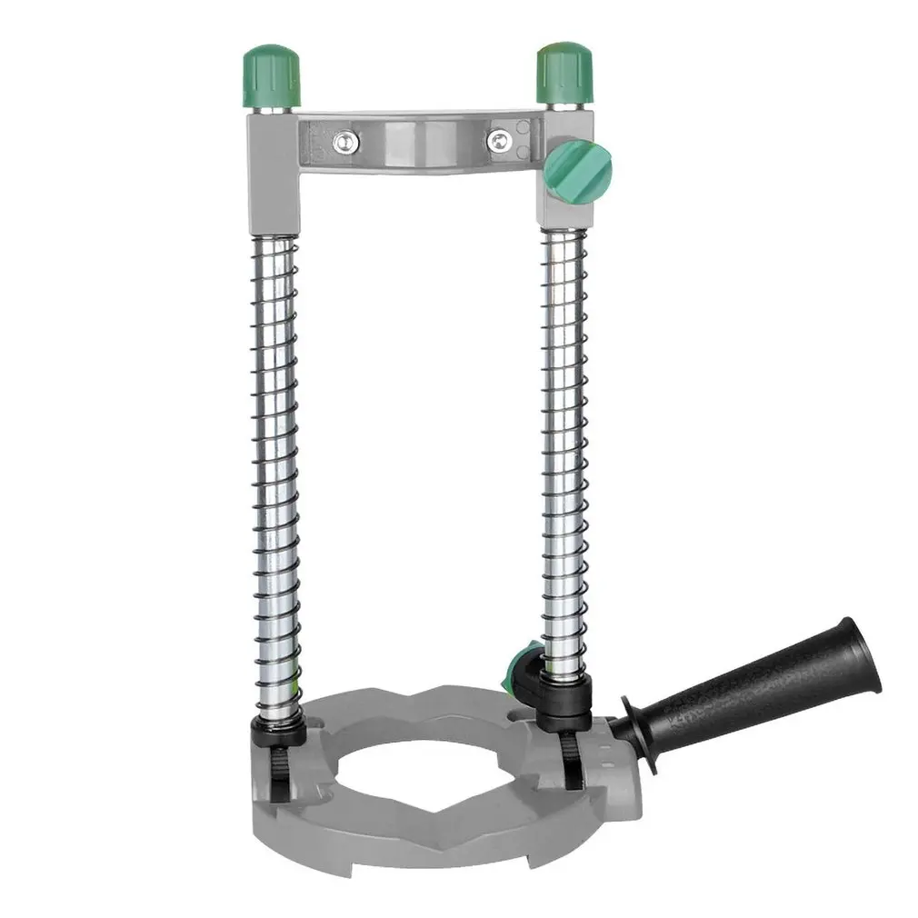 

Electric Pipe Hand Drill Drilling Guide Holder Stand with Adjustable Angle Removable Handle DIY Woodworking tool