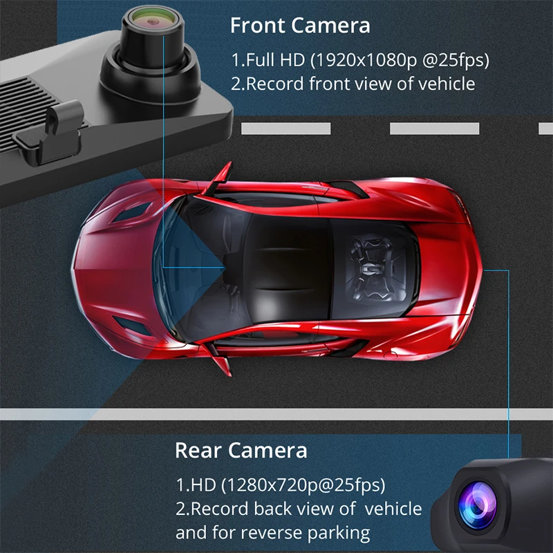 LDZDSEE 4G ADAS Автомобильный видеорегистратор Камера Зеркало 2G + 32G FHD 1080P Android 8 1 gps wifi