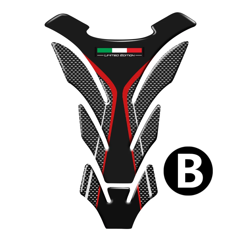 rv 4 Motorcycle sticker Tank Pad Protector Decals Stickers Case Carbon-look for Aprilia RV4 Italy Flag Tankpad - Цвет: B