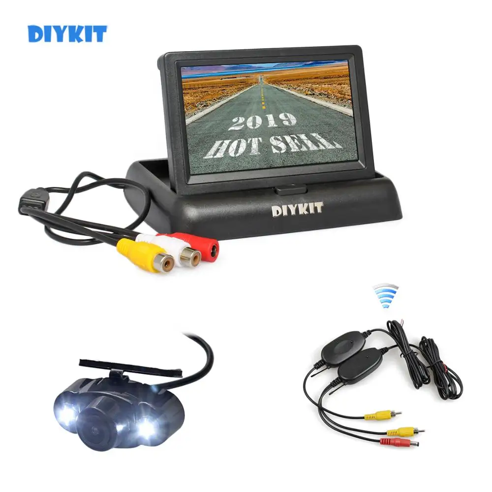 DIYKIT Беспроводная 4 3 &quotАвтомобильная камера заднего вида комплект Автомобильный