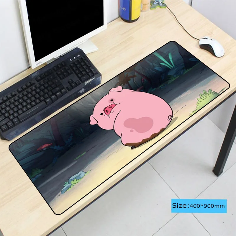  Promotions Cute Pink Pig Animal Large Lock Edge Mouse pad Computer Table Cup Mat Gaming Speed Mouse