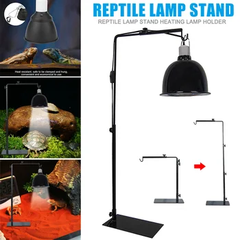 

Reptile Lamp Stand Heating Lamp Holder Adjustable Light Hanger Telescopic Metal Holder DC120
