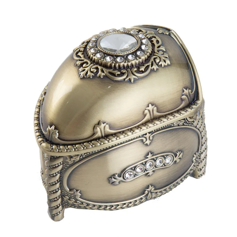 

Креативный бронзовый металлический органайзер в форме сердца для ювелирных изделий небольшого размера, настольный органайзер, ящик-органайзер Z199