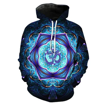 

Patterned Printed Hat Pocket Cover Men's Tide Hat Men's Garments Men's Sweatshirts Printing Blouse hoodies