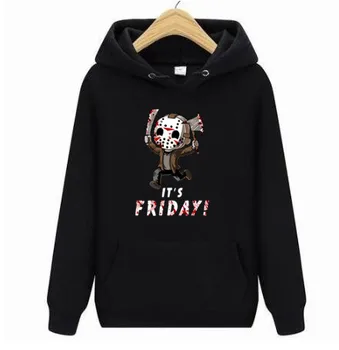 

2019 new free shipping Jason Voorhees Hoodeds It's Friday Hoodeds Friday The 13th Horror Movie XS-4XL Hoodeds Men Funny Hoodeds