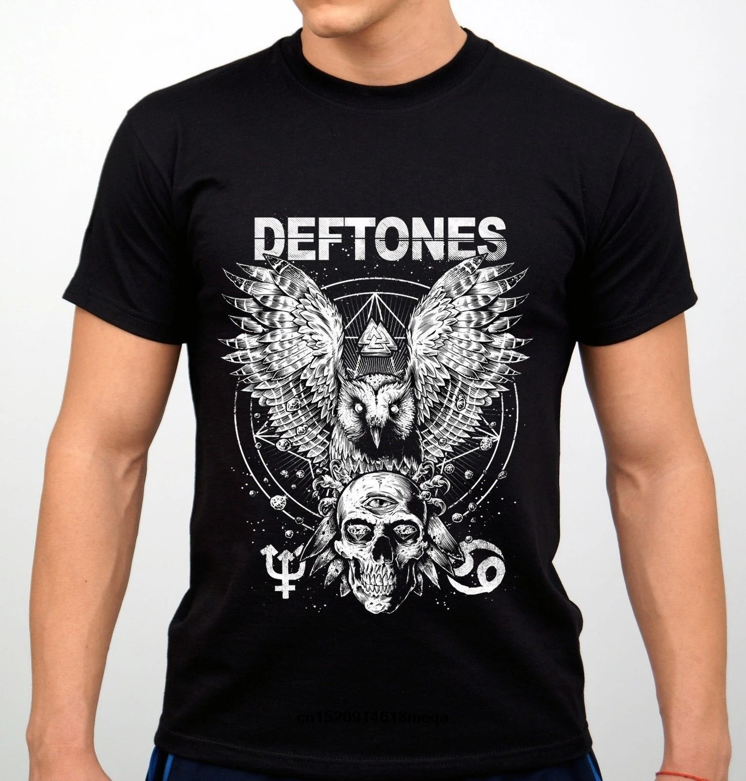 Футболка Deftones Rock Band Мужская футболка с круглым вырезом и короткими рукавами