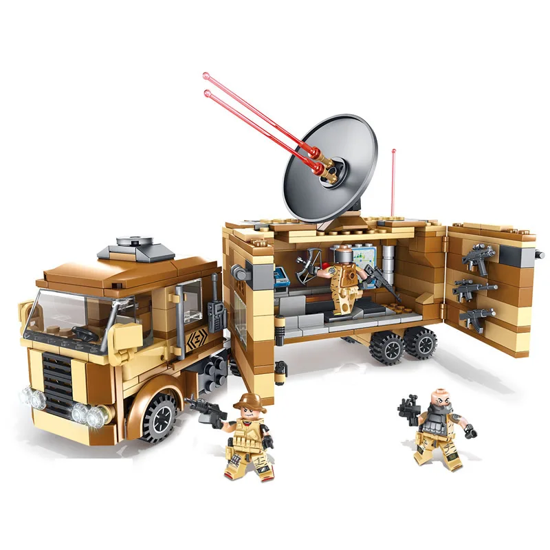 

Party Orange Military Series Building Blocks 6-Year-Old Children Little Boy Tank Airplane Armoured Car Small Building Block Fc34