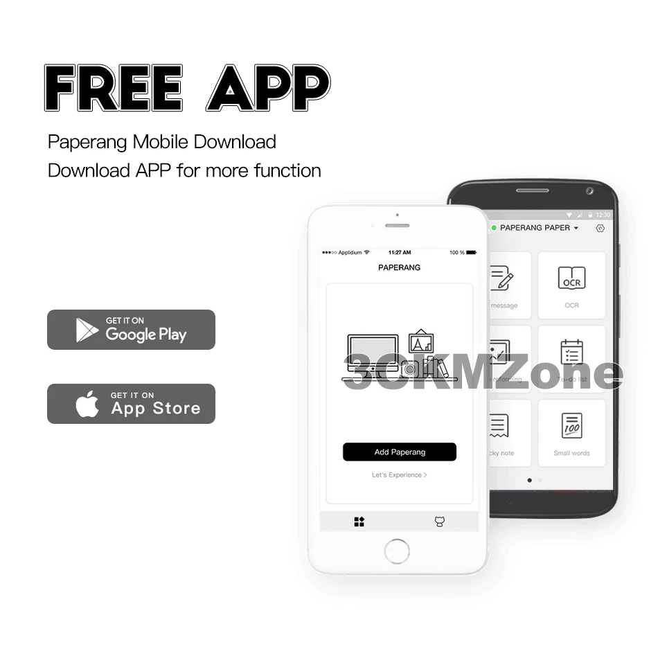 Paperang P2S Smart Label Printer Portabel Saku Printer 300Dpi Bluetooth 4.0 Dukungan Kontrol APP Di Android IOS Ponsel Printer