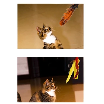 

New Cat Feather Toys 26Pcs/Set Pet Kit Fun Bell Ball Feather Mice Shape Cat Toys Pet Kitten Dog Cat Interactive Stick Toys