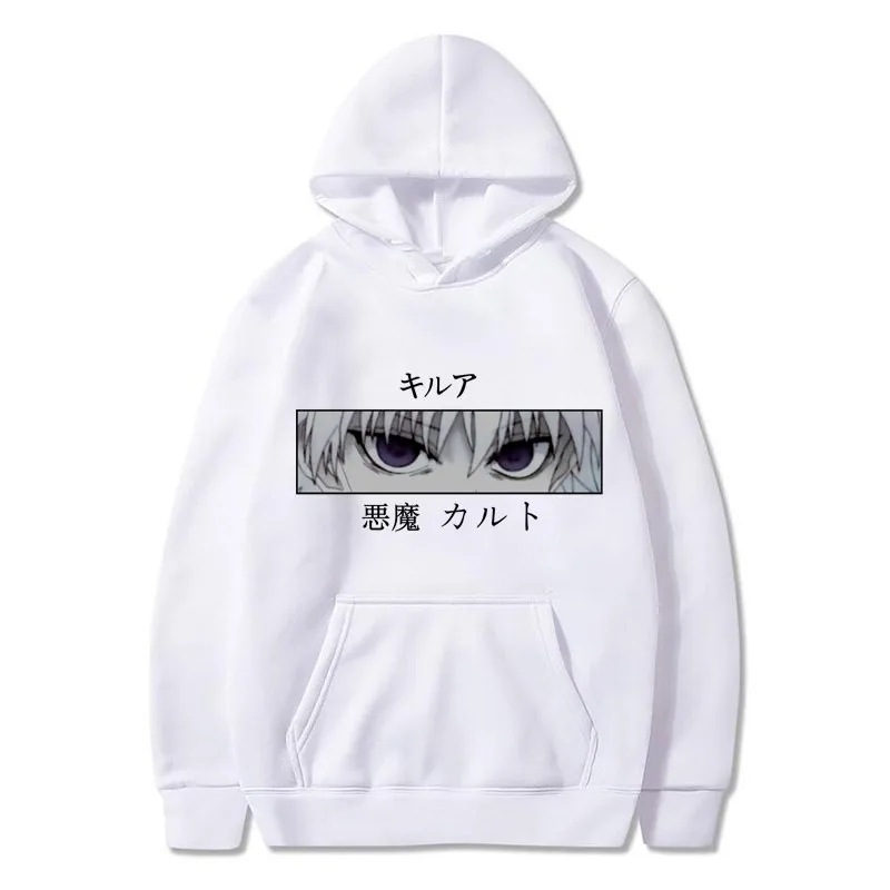 Мужские женские мужские толстовки с капюшоном Hunter X пуловеры Killua Zoldyck Devil Eye худи в