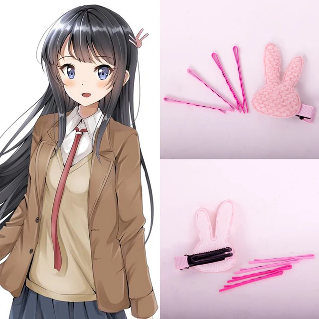 Black or pink?, Cute anime/kawaii style girl with a bunny