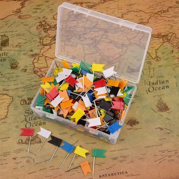 

100 Pcs Color Flag Pin Map Flag Pin Multicolor Optional Office Pushpin Sewing Fixed Needle Clothed Accessories